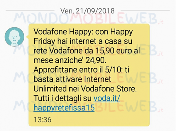 Vodafone Internet Unlimited Happy Friday