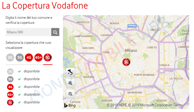 Vodafone copertura
