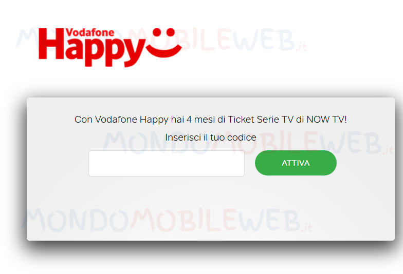 Codice promozionale now tv vodafone