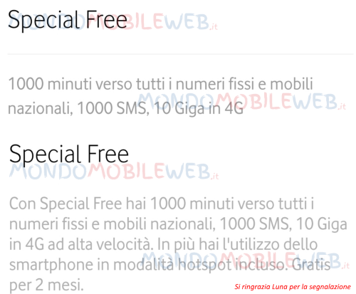 Vodafone Special Free