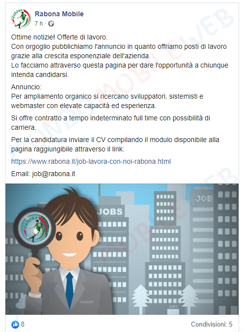 lavoro Rabona Mobile