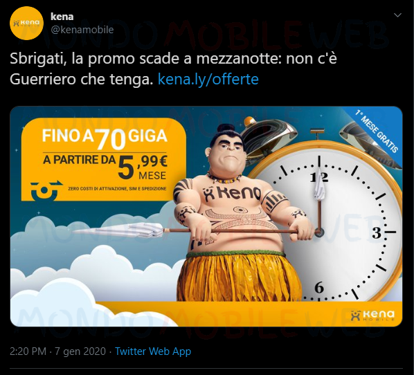 Kena Mobile primo mese gratis