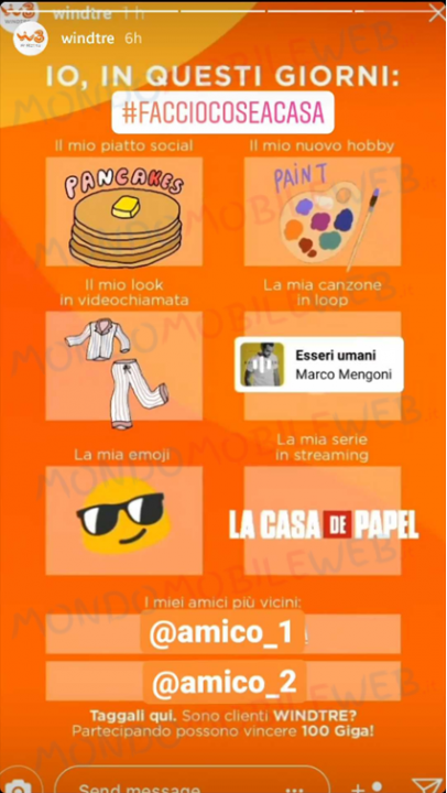 #FaccioCoseaCasa WINDTRE