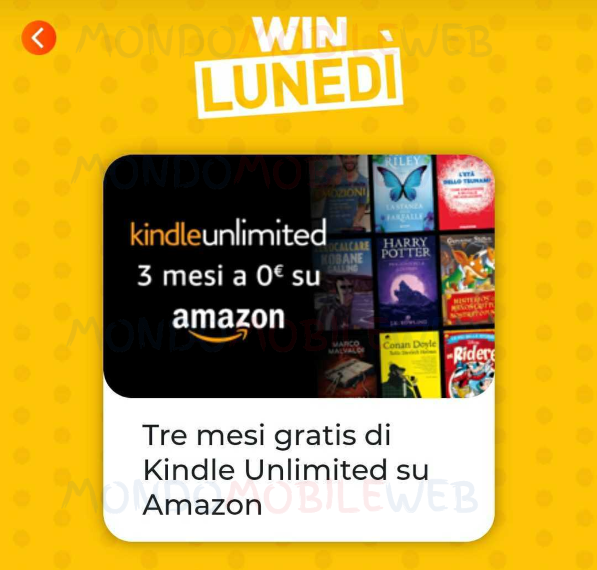 WindTre WinLunedì Amazon Kindle Unlimited
