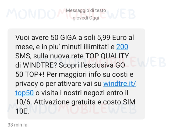 WINDTRE winback