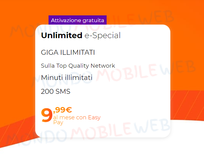 WINDTRE Unlimited e-Special