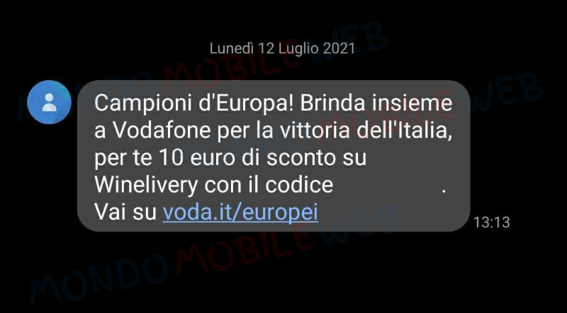 Italia Europei SMS Winelivery