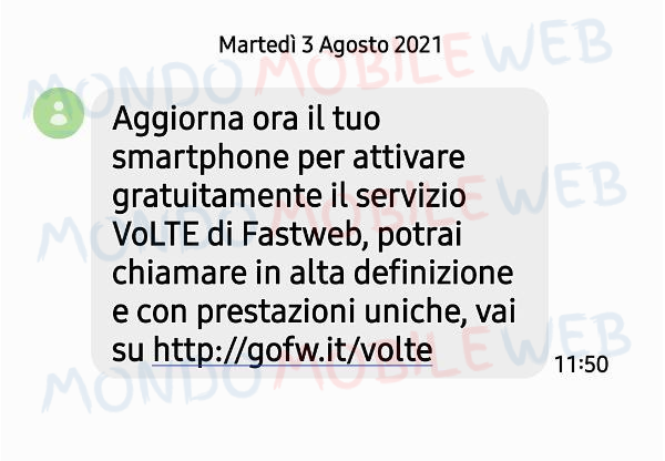 VoLTE SMS