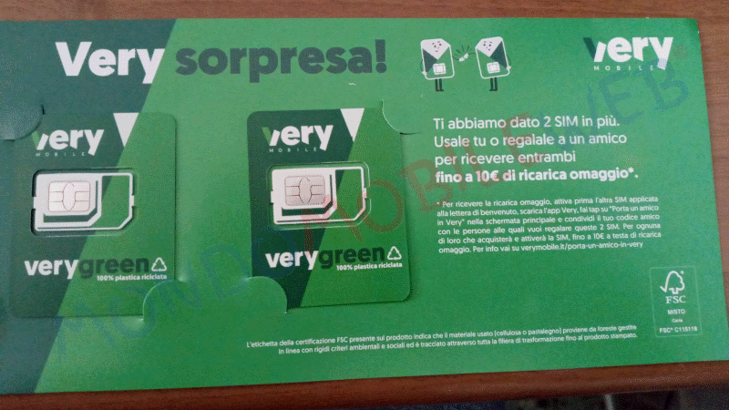 SIM Green Very Sorpresa