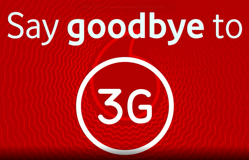 3G spegnimento Vodafone UK