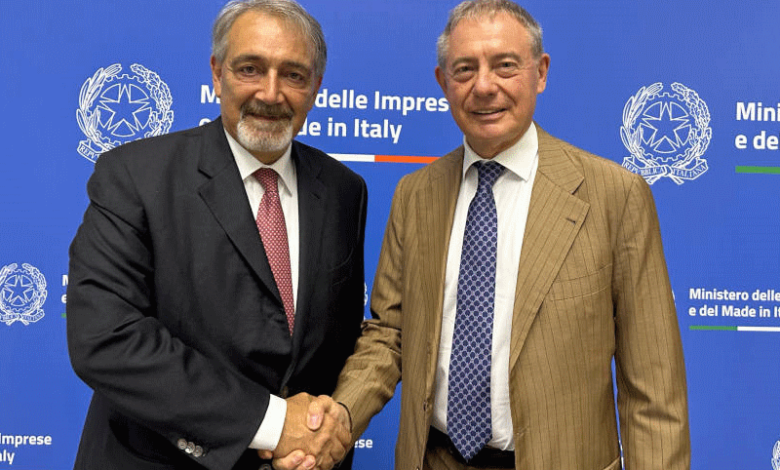 Francesco Rocca, Presidente della Regione Lazio, e Adolfo Urso, Ministro delle Imprese e del Made in Italy