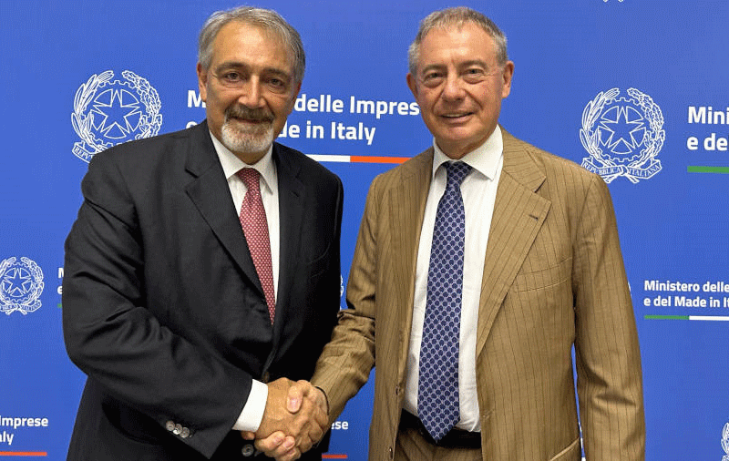Francesco Rocca, Presidente della Regione Lazio, e Adolfo Urso, Ministro delle Imprese e del Made in Italy