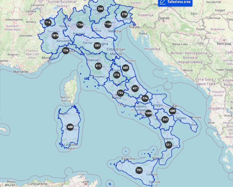 Infratel Italia WebGIS