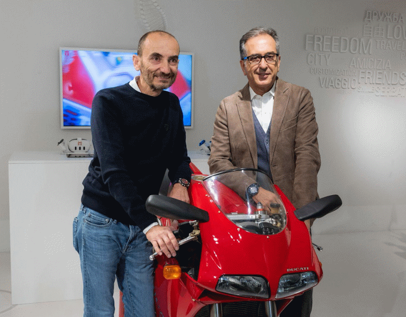 Claudio Domenicali (Ducati) e Elio Schiavo (TIM)