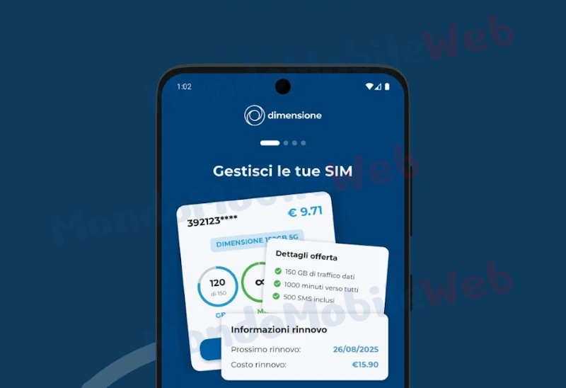 Dimensione Mobile app